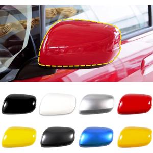 Car Door Side Rearview Mirror Cover Compatible With Honda Fit Jazz 2009 2010 2011 2012 2013 Housing Rearview Mirror Protective Cap Silk Silver Right Side