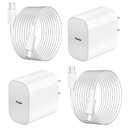 Fast Charging for iPhone 16 15 Charger,2Pack 20W Apple USB C Charger Block with 6FT USB C to C Charging Cable for iPhone 16 Pro max/16 Pro/15 Pro/15Plus/iPad Pro 12.9 11/iPad Air 5 4/iPad mini 6