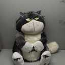 Juju Grumpy Cat Plush (26 in) - Giant Plush Stuffed Cat Plushies - Funny Stuffed Animals Plushie - Black Stuffy - Funny Plushies - Annoyed Stuffies