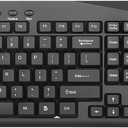 Rii RK903 Wireless Keyboard Mouse Combo,Full Size Keyboard with Scroll Wheel,1000 DPI Mouse,2.4G Wireless,Compatible with Windows Chrome OS Linux,for Home,Office,Business Users