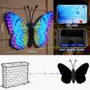 Solar LED Butterfly Outdoor Wall Decor with Sparkling Light-Up Wings - Hanging Solar Lights for Garden, Yard, Patio, Balcony, Living Room, Bedroom