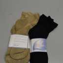 MD FootThera 4 Pairs Non-Binding Diabetic Ankle Socks for Men Women Loose Fit Top Soft Crew Socks Cushion Sole Circulatory Breathable Neuropathy Ankle Socks for Elderly Swelling Legs