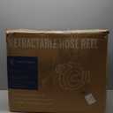 Giraffe Tools AW505/8 Retractable Garden Hose Reel 5/8" x 115+5 ft, Heavy Duty Wall Mounted Water Hose Reel Automatic Rewind, 180 Deg Swivel Bracket, Slow Retraction, 115ft, Dark Grey