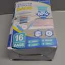 Fygrip Vacuum Storage Bags with Hand Pump, Plastic Packaging Bags, 80% Space Saver Vacuum Seal Bags for Clothing, Travel Lugggage, Blankets, Comforters, 16 Combo