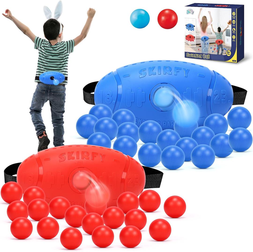 Skirfy Party Shaking Swing Balls Game Set for Kids Adults,Backyard Family Toy with 40 Balls, Birthday Halloween Games Outdoors Indoors Bachelorette Party Games for Boys and Girls Age 5 6 7 8 9+ (Red&blue) Skirfy Party Shaking Swing Balls Game Set for Kids Adults,Backyard Family Toy with 40 Balls, Birthday Halloween Games Outdoors Indoors Bachelorette Party Games for Boys and Girls Age 5 6 7 8 9+ (Red&blue)