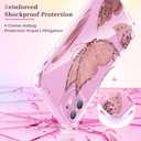 2 x Clear Case Compatible with iPhone 12, Cute Butterfly Print Protective Cover for Girls Women, Slim Soft TPU Four Corners Shockproof Case for iPhone 12 - Dark Pink Butterfly