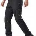 Lizorn Men's Snow Ski Pants Waterproof Insulated Winter Softshell Fleece Lined Hiking Work Snowboard Trousers for ColdWeather (30, Black)