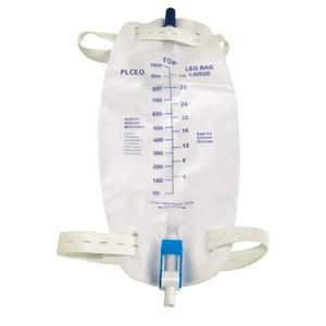 EasyTap Leg Bag Urinary Drainage Bag, 1000ml, AntiReflux Valve, Cloth Straps, Easy Flip Drain (Pack of 3)