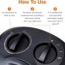 Amazon Basics Ceramic Space Heater, Portable Indoor Heating Solution, With Overheat and Tip-Over Protection, Thermostat, Non-Oscillating, 1500W, 7.52"D x 6.34"W x 9.45"H, Black