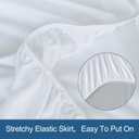 Full Size Waterproof Mattress Protector Cover Pad, Bed Fitted Sheet