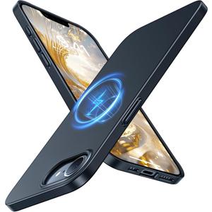 TORRAS Magnetic Slim Fit for iPhone 16e Case 2025, Ultra-Thin 16e Case Compatible with MagSafe, Lightweight Matte Anti-Scratch Hard PC Cover Phone Case for iPhone 16e 6.1'' OriginFit, Black