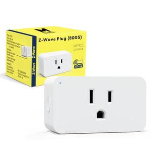 Minoston Z-Wave Plug, 800 Smart Plug, Built-in Repeater Range Extender, 1300FT LR Range, Z-Wave Hub Required, Zwave Outlet Compatible with SmartThings, Hubitat, Vera, ETL Listed (MP31Z)