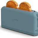 bella 2 Slice Slim Toaster, Fitsanywhere™ Kitchenware, 6 Setting Shade Control with Reheat & Cancel Buttons, Fits Sourdough, 10” Long Slot, Anti Jam & Auto Shutoff, 900 Watt, Surf