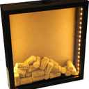 11x12 Shadow Box with Slot-Wine Cork Holder-Ticket Display Case Frame Come with Light-Beer Caps Show case-Christmas Home Decoration (Black)
