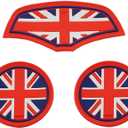 Mini F55 F56 Car Cup Coaster, Set of 3 Anti-Slip Coaster Storage Box Silicone Shockproof Mat for Mini Cooper Hatchback F55 F56 Cup Holder Car Accessories (Union Jack)