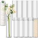 Nuogo 12 Pcs Plastic Clear Cylinder Vase for Home 16 Inch Acrylic Flower Clear Vase Centerpiece for Centerpieces Wedding Party Decorations