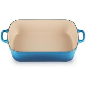 Le Creuset Enameled Cast Iron Signature Rectangular Roaster, 5.25 qt. (11.7" x 16.8") , Marseille Le Creuset Enameled Cast Iron Signature Rectangular Roaster, 5.25 qt. (11.7" x 16.8") , Marseille