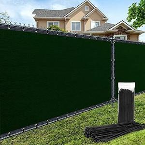 180GSM 5ft x 50ft Fence Privacy Screen Heavy Duty Fence Cover Garden Wall Backyard Dark Green