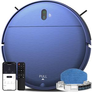 ZCWA Robot Vacuum and Mop Combo,2.4GHz WiFi Link Vacuum Robot,4 Cleaning Mode Robotic Vacuums Cleaner,APP/Remote Aspiradora Robot,Self-Charging Robot Vacuum for Pet Hair,Stains,Carpets,Corner