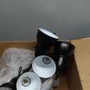 Black Track Lighting Fixtures Ceiling,6-Light Farmhouse Track Lighting with Metal Cage Design  Kitchen Lights Ceiling Mount for Kitchen, Living Room, Dining Room (E26 Base)