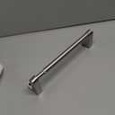 VEHHE Kitchen Towel Holder, Hand Screwed Telescopic Kitchen Towel Rack, Stainless Steel Adjustable Length and Width Over The Cabinet Door Towel Rack with EVA Foam Pad (Silver)