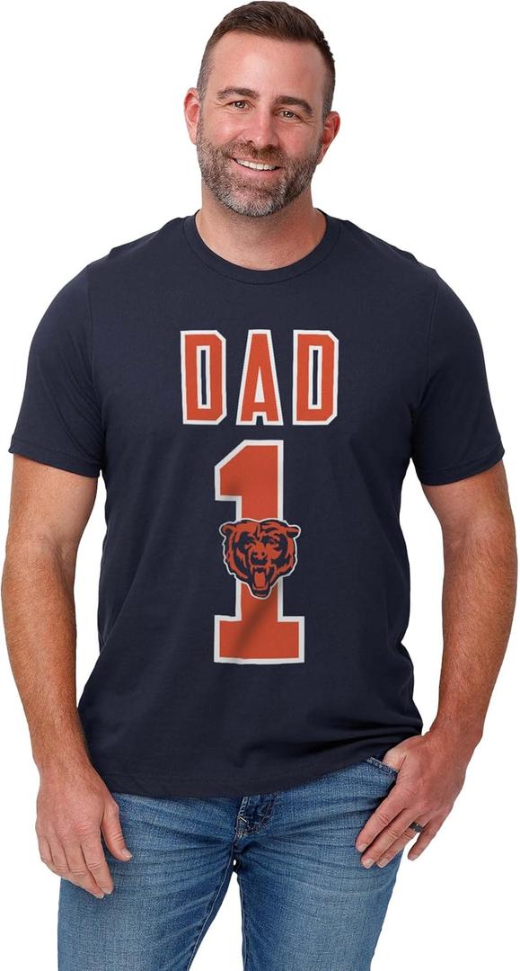 FOCO Men's NFL Team Logo Tee 1 Dad T-Shirt (X-Large)