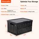 45L Collapsible Milk Crate for Storage, Plastic Crates 3 Packs, Collapsible 55lbs Heavy Duty Storage Crates for Home, Camping, Organizing