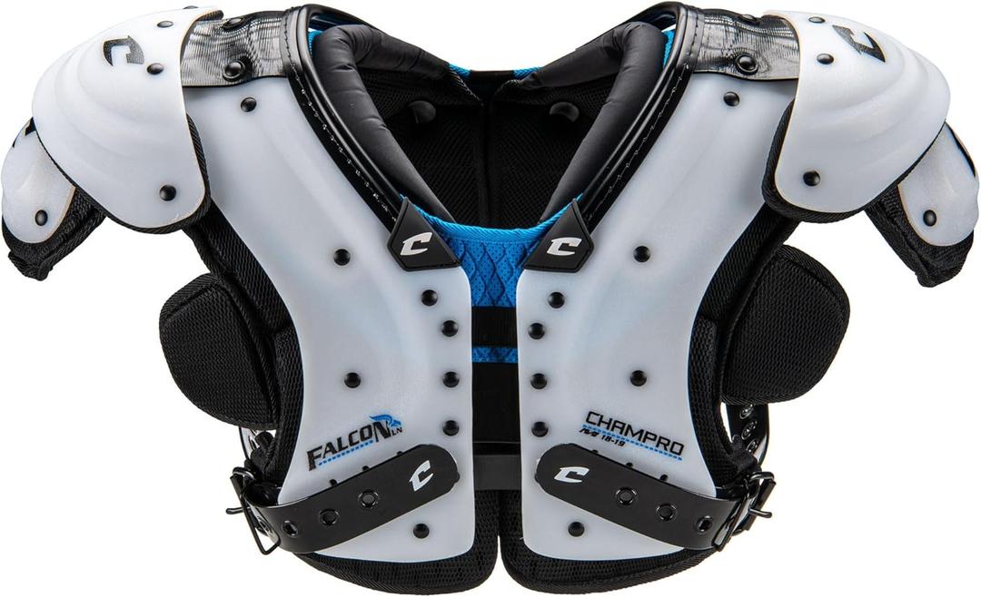 Champro Falcon Lineman Shoulder Pad, Size: Medium, White