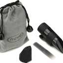 Nuvo Replacement Mouthpiece for jSax, Black/Black | Compatible with Nuvo jSax, includes mouthpiece cap, Strength 1.5 Nuvo synthetic reed, fabric tote bag, multiple color options