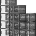SIMPDIY Shoe Storage, 12 Pack X-Large Shoe Organizer for Closet, Shoe Boxes Clear Plastic Stackable Shoe Storage Boxes for Size 13
