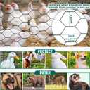 GlikCeil 48 in X 200 ft Chicken Wire Fencing Mesh, Metal Floral Chicken Wire for Floral Arrangements, 0.6 Inch Hexagonal Galvanized Poultry Netting for Garden, Coop Barrier, Duck Rabbit Cage(Black)