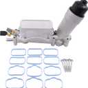 MOTOKU Upgraded Aluminum Engine Oil Cooler and Oil Filter Housing with Filter for Dodge Avenger Challenger Charger Durango Journey Ram 1500 CV Jeep Grand Cherokee Wrangler Chrysler 200 300 3.6 V6