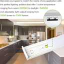 4 Pack 4FT LED Wraparound Light with 3 Wattages/3 Lumens/3 CCT Selectable, 55W/65W/75W, 5500lm/6500lm/7500lm, 3000K/4000K/5000K, 4 Foot LED Wrap Light Fixture, Flush Mount Office Ceiling Light, ETL