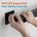 10FT Handrails for Indoor Stairs, Metal Railing for Stairs Hallway Corridor, Wall-Mounted 500lb Capacity, 3 Sections