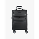 KROSER Softside Expandable Carry On Luggage with Spinner Wheels & Built-in TSA Lock, Durable Suitcase Rolling Luggage with USB Port, Carry-On 20-Inch, Black