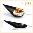 400 Pcs 4 Inch Plastic Appetizer Spoons Tasting Disposable Mini Appetizer Plates Tear Drop Serving Dessert Teardrop Asian Spoon for Party Dessert Dishes Catering(Black)