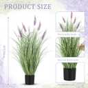 Jexine 4 Pieces Faux Plants Outdoor 3 ft Tall Artificial Lavender Plant Potted Artificial Lavender Faux Greenery Floor Flowers for Housewarming Gift House Garden Bathroom Lobby Outdoor