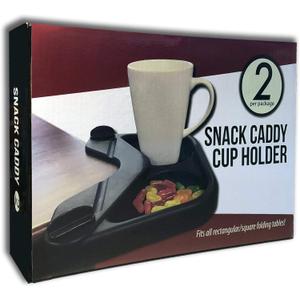Snack Caddy and Cup Holder for Game and Card Tables 