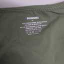 SUUKSESS Women Square Neck Long Sleeve Bodysuit Sexy Thong Bodysuit Shirts (Medium, 02 Army Green)