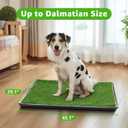 Dog Grass Large Potty Patch, Dog Litter Boxes Artificial Grass Bathroom Turf for Pet Training, Washable Puppy Pee Pad, Perfect Indoor/Outdoor Portable Potty Pet Loo (Potty system-45.1"x29.1")