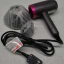 CONFU Ionic Blow Dryer 1600W, Portable Lightweight Fast Drying Negative Ion Hairdryer Blowdryer, 3 Heat Settings & Infinity Speed, with Diffuser and Concentrator Nozzle for Home & Travel (Grey)