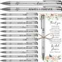 Chiisong 50 Sets Bridal Shower Favors for Guests Wedding Pens Bulk with Thank You Cards Bridal Shower Retractable Ballpoint Pen for Guest Gifts Game Prizes Wedding Souvenirs (Floral)
