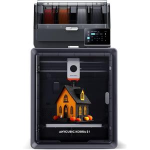 Anycubic Kobra S1 Combo Multi-Color 3D Printer, Fast 600mm/s Printing Auto Leveling with Auto Calibration Anycubic App One-Click Printing 250 x250x250mm Build Size