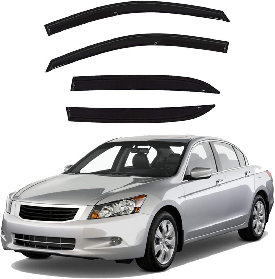 munirater Window Visor Vent Rain Guard Deflector Replacement for Honda Accord 2003-2007 4 Door Sedan