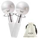Pfefe 360 Rotating Ice Globes for Face & Eyes, Unbreakable Stainless Steel Cryo Sticks for Beauty Routines, Facials Cold Roller Colling Globes for Puffiness, Wrinkles, Dark Circles, Headaches