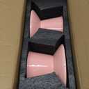 6.2 Inch Extra Wide Elevated Ceramic Cat Bowls, Food and Water Bowl Set for Elder Big Cats Small Dogs, Raised Design for Pet Easy Eating, Protect Cat's Spine Set of 2 (Pink)