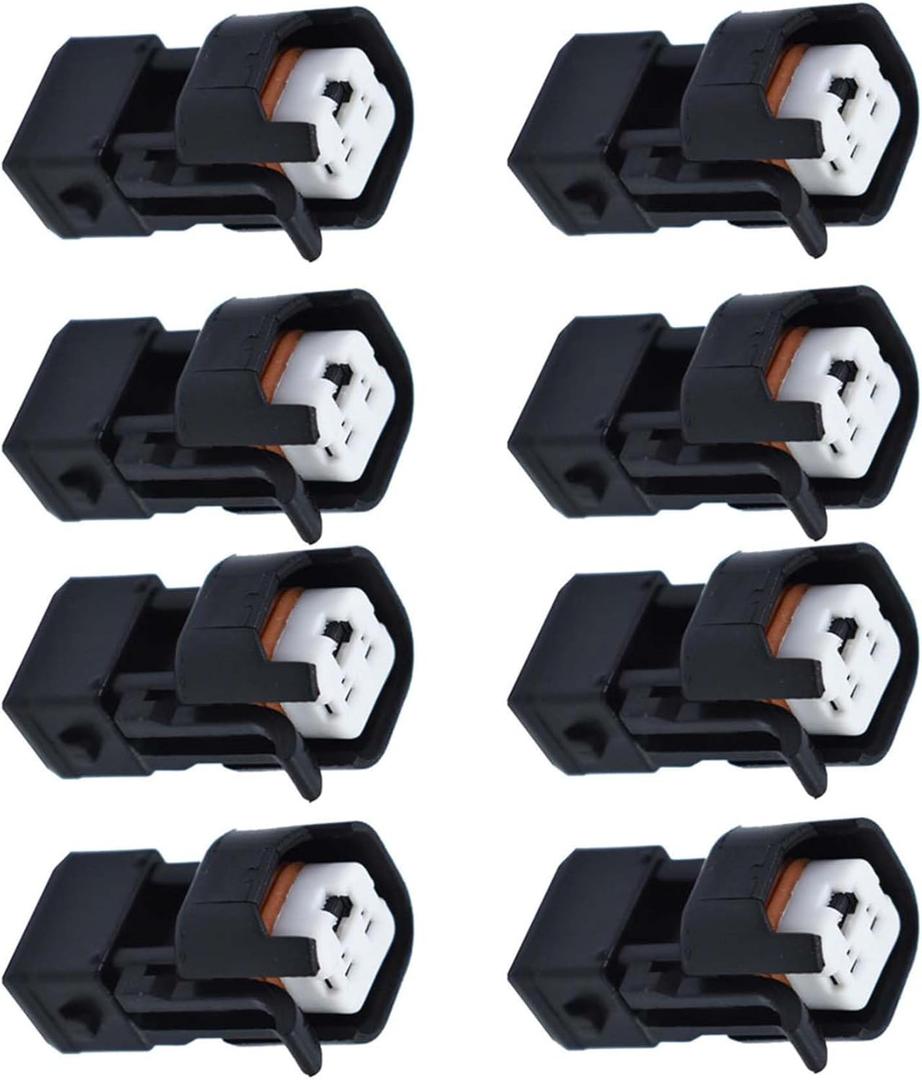 8 pcs Fuel Injector Connector Adapter Replacement for LS1 EV1 to EV6 EV14 USCAR LS2 LS3 LSX LT1