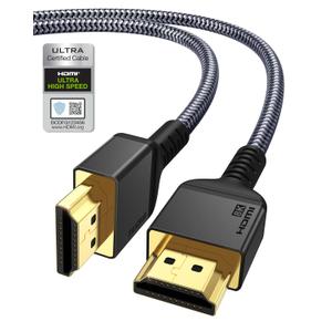 Maxonar 8K HDMI Cable PS5 3FT (Certified) Ultra High Speed HDMI Cable 48Gbps 8K60 4K120 144Hz RTX 3090 eARC HDR HDCP 2.2&2.3 Compatible with PlayStation 5, Xbox Series X, Roku/Fire/Sony/LG TV (Grey)