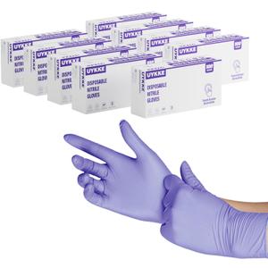 Nitrile Disposable Gloves 4 Mil Nitrile Cleaning Gloves Latex Free for Food Prep, Cooking,Lab,Home,Salon&Tattoo (Large, Purple-1000pcs)