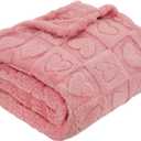 2 x MACEVIA Small Dog Blanket Washable Pet Bed,(29x40 Inch, Pink) | Warm Soft Washable Pet Bed Cover, Fuzzy Puppy Pets Blanket for Dogs and Cats,Plush Pet Throws for Bed,Couch,Sofa,Travel